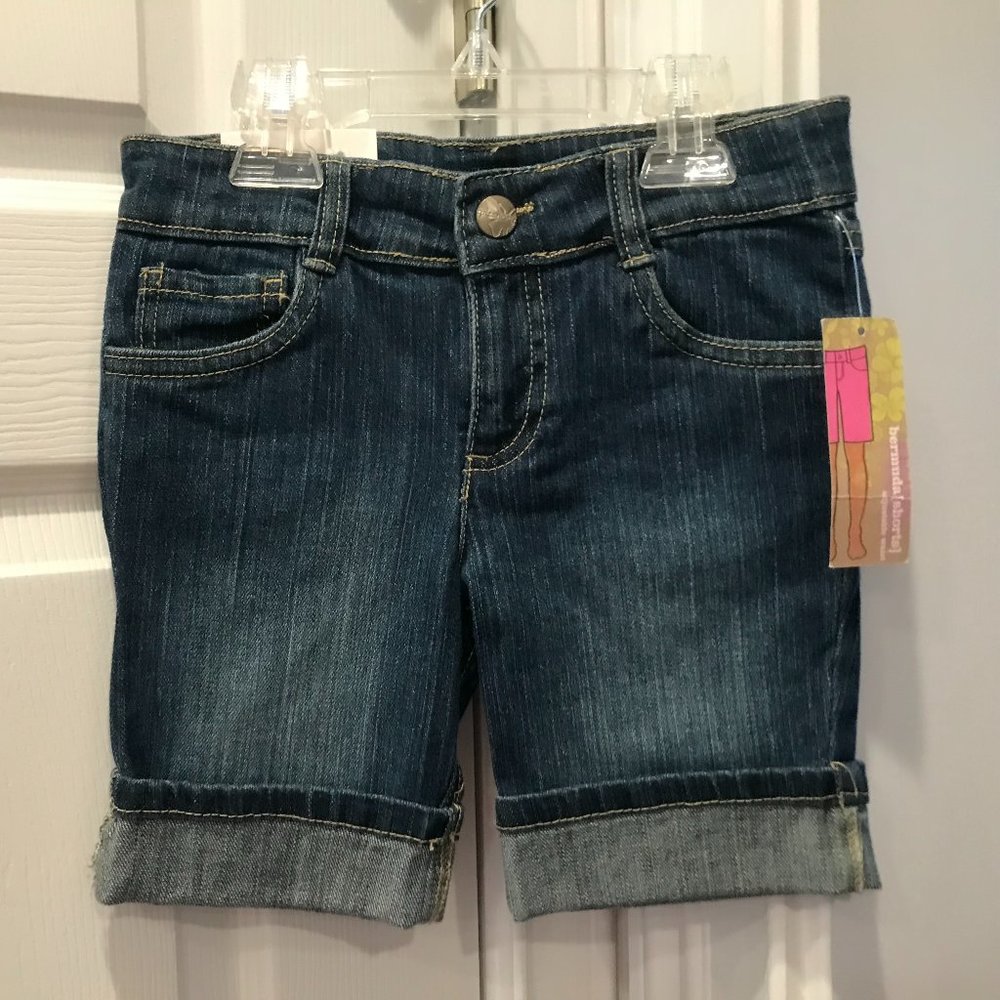 New Girl's Green Dog Shorts, Size 6